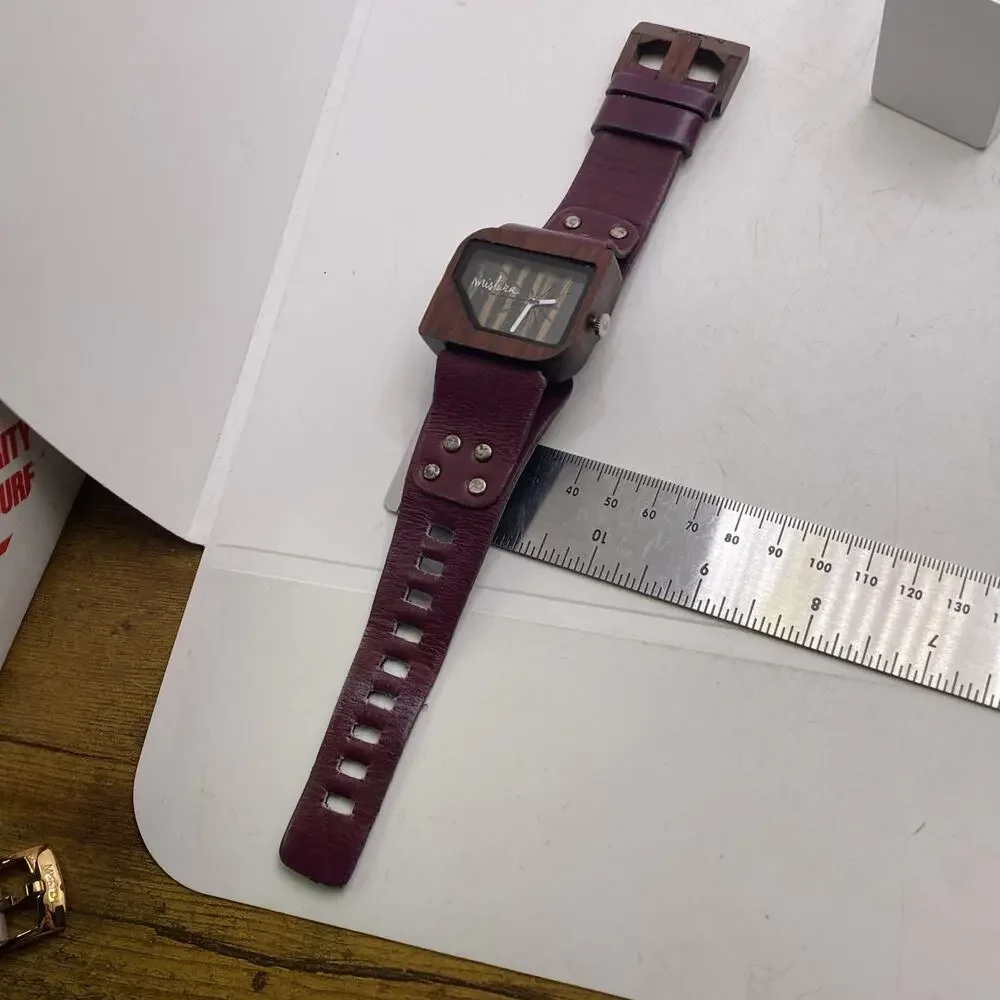 Mistura Womens Colombian Wood Watch Works New Battery